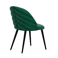 Кресло Лиана велюр металлокаркас (каркас черный тк. коллекции Happy зелёная 697)