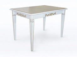 Стол Фаворит-2 1100(1450)*750*750 (Декор) с патиной (тон 1 с золотой патиной)