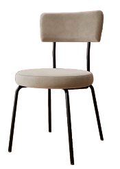 Стул DC-22222 (каркас черный тк.Капучино/ Velvet HLR-7)