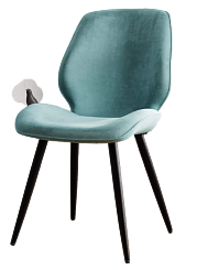 Стул Y2024 (каркас черный тк.тиффани/ Velvet HLR-58)