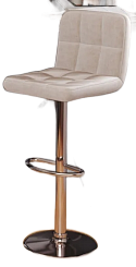 Стул барный BC-101 (каркас хром тк. капучино/Velvet HLR-7) Стул барный BC-101 (каркас хром тк. капучино/Velvet HLR-7)