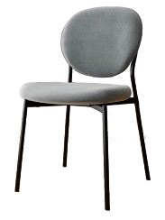 Стул DC-2230 (каркас черный тк.серый/ Velvet HLR-20)